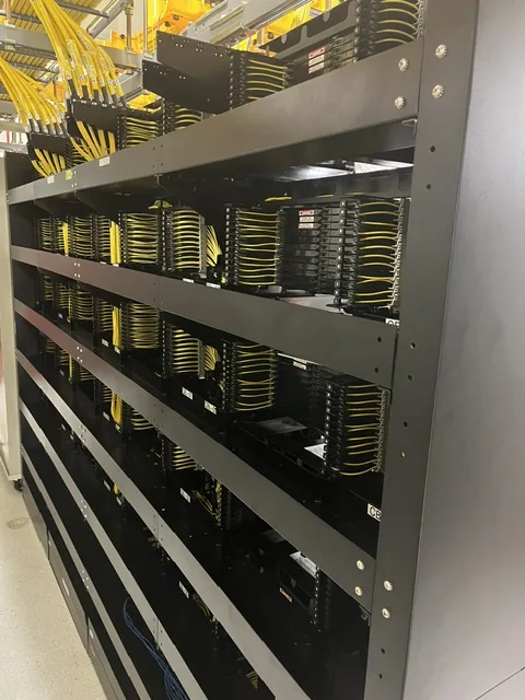 Fiber and -48V rectifier racks at an Arizona telecom facility serviced by New Phase Electrical