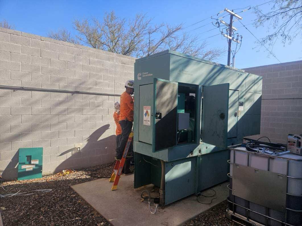 New Phase technician responding to generator emergency in Arizona
